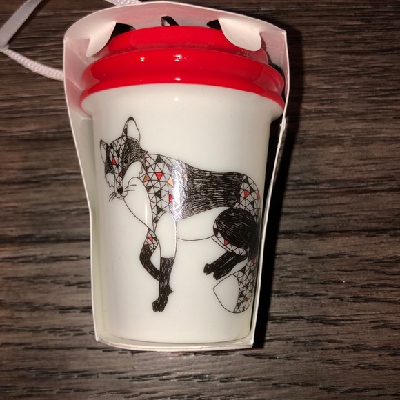 Starbucks Other - Starbucks mini ornament fox on cup NWT